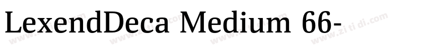LexendDeca Medium 66字体转换